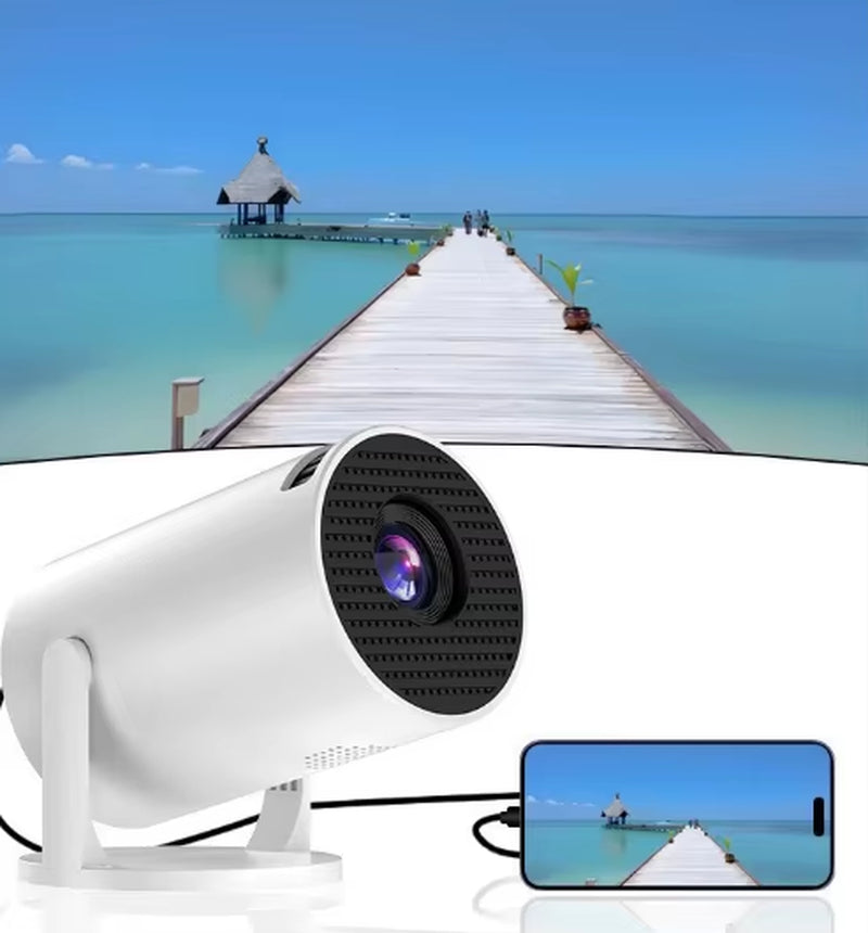 Mini Portable HY300 LED HD Pocket Projector - Native 1080P, 50 ANSI, Bluetooth 5.0, Wireless Home Theater and Outdoor Lamp