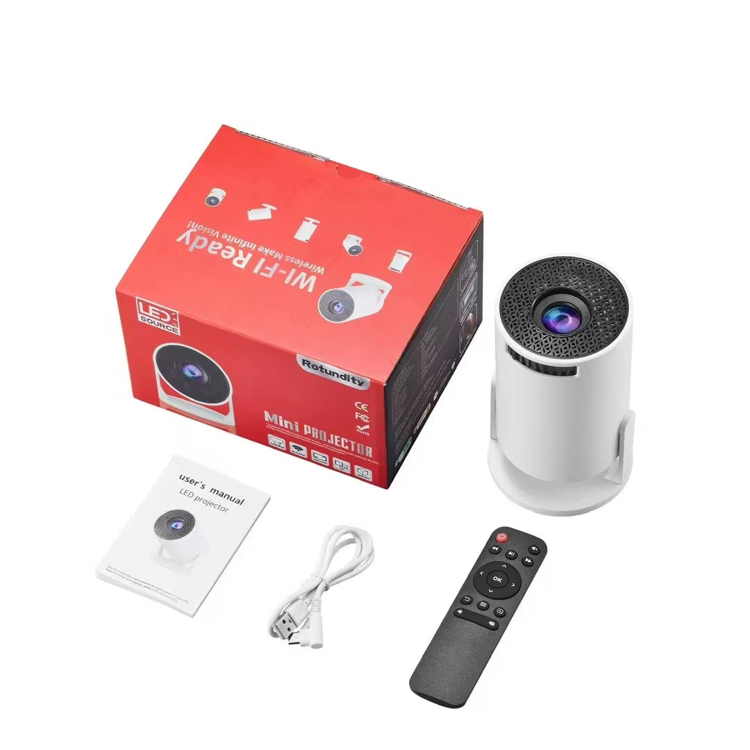 Mini Portable HY300 LED HD Pocket Projector - Native 1080P, 50 ANSI, Bluetooth 5.0, Wireless Home Theater and Outdoor Lamp