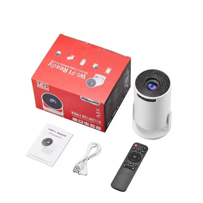 Mini Portable HY300 LED HD Pocket Projector - Native 1080P, 50 ANSI, Bluetooth 5.0, Wireless Home Theater and Outdoor Lamp