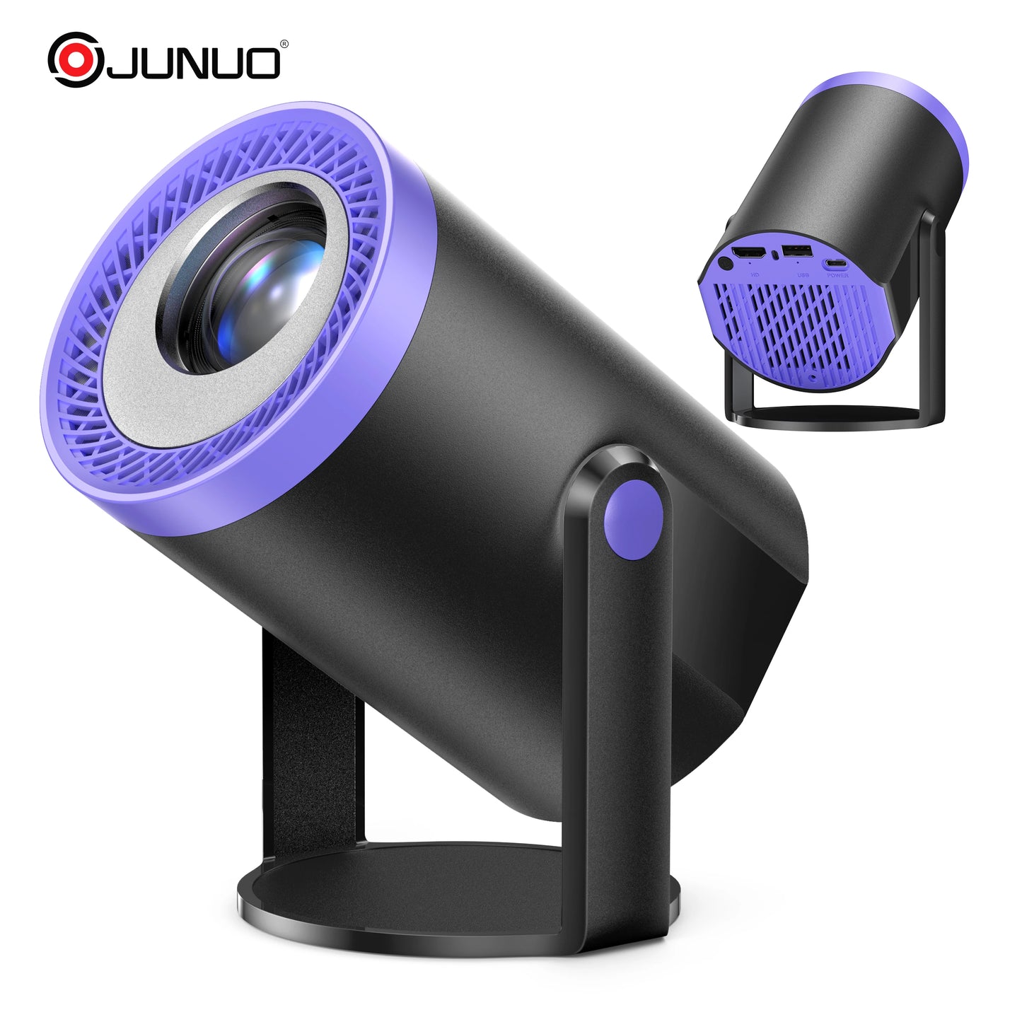 JUNUO Hot Selling TURN1 8K Mini Projector Android Smart Portable Home Theater with 200ANSI New Arrival Short Throw Projector